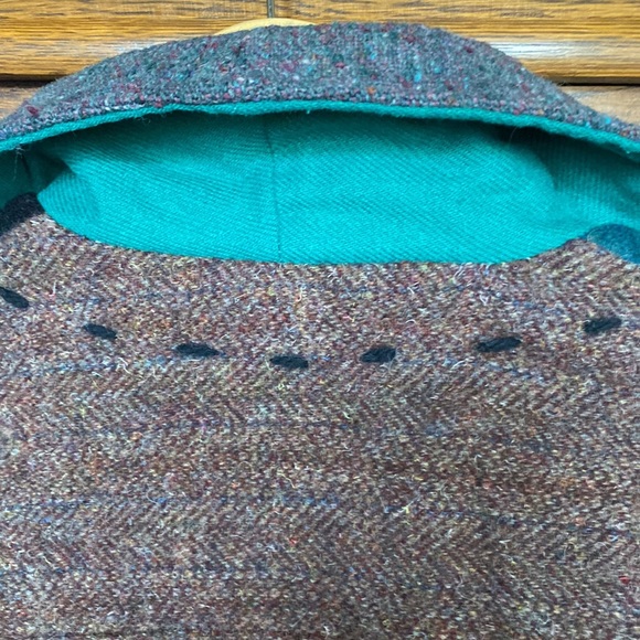 Upcycled Wool BAABAAZUZU Jacket Teal/Brown/Black Colour Pallet Size Medium - Picture 5 of 12